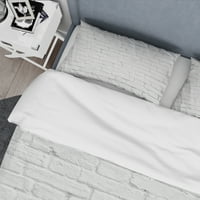 Dizajnerski apstraktni set pokrivača bijeli zid od opeke