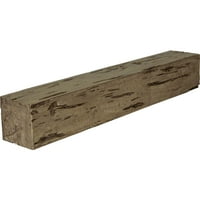 Ekena Millwork 6 H 6 D 48 W Pecky Cypress Fau Wood Kamin Mantel, Premium Mahagoni