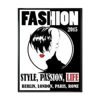 DesignArt 'Style Passion Life Fashion Woman III' Vintage uokvirena platna zidna umjetnička tiska