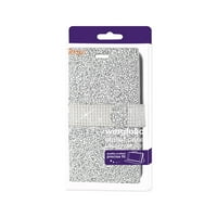 Samsung Galaxy J Diamond Rhinestone novčanik u srebru za upotrebu sa Samsung Galaxy J 2-Pack