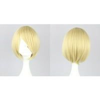 Jedinstveni prijedlozi perika za ljudsku kosu za žene Bob Perika s kapom za periku ravna kosa 12 zlatni ton