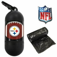 Pittsburgh Steelers izdržljive licencirane otpadne vrećice za otpadnu vrećicu i kopče s vrhunskim vrećama za pseće