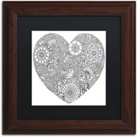 Zaštitni znak likovna umjetnost Ljubavno srce Canvas Art by Hello Angel, Black Matte, Wood Frame