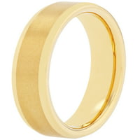 Muški zlatni ton volfram sa običnim vjenčanim bendom - muški prsten