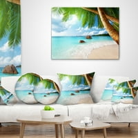 Dizajn Praslin Island Seychelles Beach - Jastuk za bacanje fotografija morske obale - 12x20