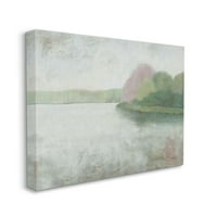 Opušteni krajolik jezera i otoka meka boja slikarstvo platno zidni umjetnički dizajn Catherine Lovell, 16 20