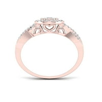 3 8-karatni dijamant od ružičastog zlata 10-karatni skup vjenčanih prstenova