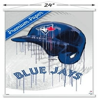 Toronto Blue Jays - plakat kaciga za kacigu s magnetskim okvirom, 22.375 34