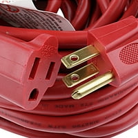 Produžni kabel od 50 stopa od 14 inča u crvenoj boji za unutarnju i vanjsku upotrebu