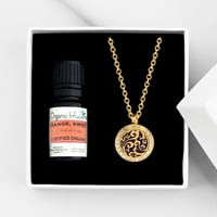 Lotus aromaterapija Božićni poklon za nju - Ogrlica za privjesak za esencijalno ulje od esencijalnog ulja - Nakit