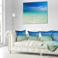 Jedinstveni tirkizni ocean pod plavim nebom - Moderni jastuk za bacanje mora - 18x18