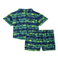 Wonder Nation Baby Boy Bovena košulja i kratke hlače Mettery Outfit Set, 2-komad