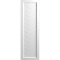 Ekena Millwork 15 W 50 H True Fit PVC jednostruka ploča Chevron Modern Style Fiksna nosača, bijele