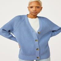 Besplatni montažni ženski džemper s kardiganom s V-izrezom