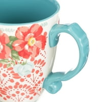 Pioneer Woman vintage cvjetni 4-komad set latte šalice od 26 unci