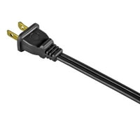Hyper tvrd 12ft 16AWG Prong Crni zatvoreni kabel za produženje kućanstva