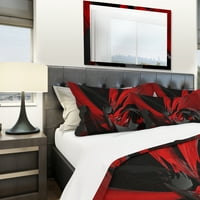 DesignArt 'Crveni i sivi mikser' Modern & Contemporary pokrivač za prekrivanje