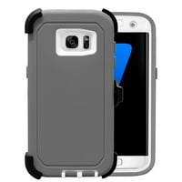 Galaxy S rub futrola, [Full Body] [Teška zaštita] Slučaj za smanjenje šoka s prozirnim plastičnim zaslonom za Samsung