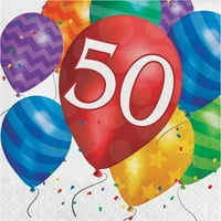 BALLOON BLAST 50. rođendan papira za ručak salvete brojite za goste