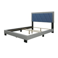 Boyd Sleep Diagonal tapecirana platna platformska platforma, puna, plava i siva
