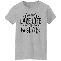 Grafička Amerika Ljetni jezero Život je najbolja grafička majica za žensku majicu