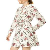 Jedinstvene ponude ženske polka točkice cvjetni remeni iznad haljine od koljena