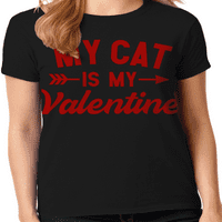 Grafička Amerika Valentinovo Psi i mačke Animal Holiday Ljubav Kolekcija grafičke majice za žene