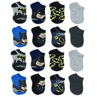 Batman lik Boys No Show čarape, 16-pack, veličina S-l