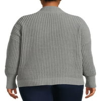 Apsolutno poznati ženski plus veličina colorblocked miješani džemper pulovera uboda