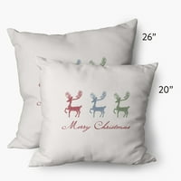 Jednostavno Daisy 14 20 Sretan božićni jeleni ukrasni jastuk za bacanje